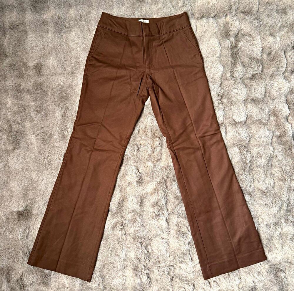 Old Navy Women’s Brown Bootcut Dress Pants Twill Cotton Spandex Low Rise 32"